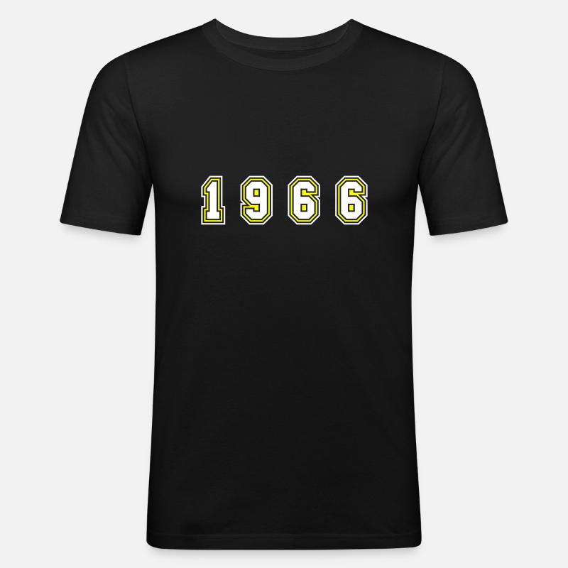 Numéro de l’année 1966 - T-shirt près du corps Homme - noir