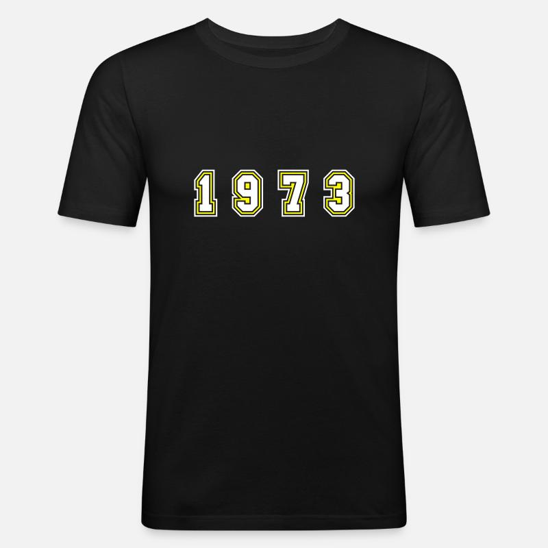 Numéro de l’année 1973 - T-shirt près du corps Homme - noir