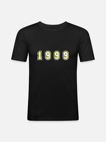 1999 Year Number - Men's Slim Fit T-Shirt - black