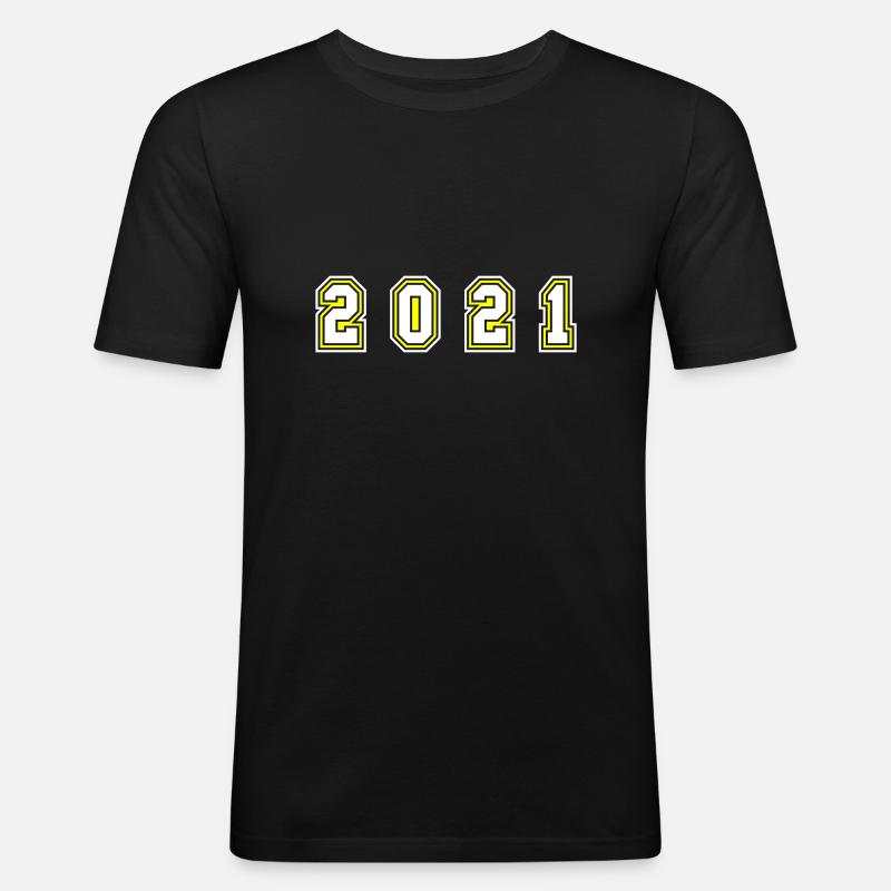 Numéro de l’année 2021 - T-shirt près du corps Homme - noir