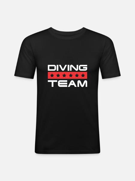 Diving Crew - Men's Slim Fit T-Shirt - black