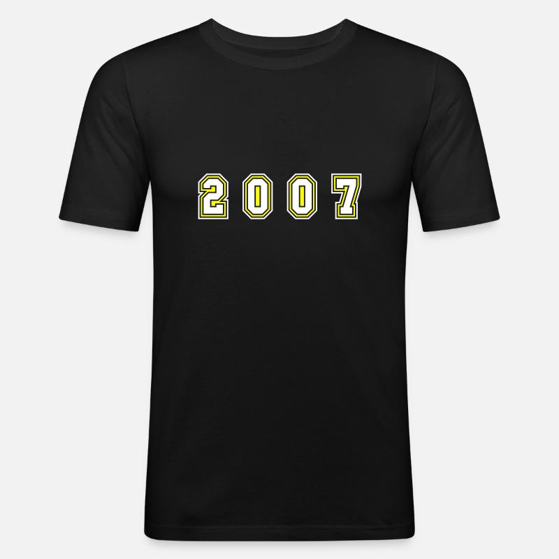 Numéro de l’année 2007 - T-shirt près du corps Homme - noir
