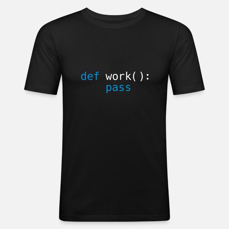 Python pass work - T-shirt près du corps Homme - noir