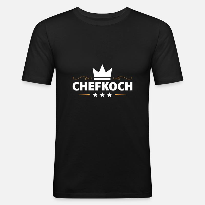 Chefkoch Kochen - Männer Slim Fit T-Shirt - Schwarz