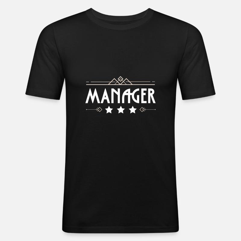 Manager Beruf - Männer Slim Fit T-Shirt - Schwarz