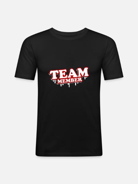 Team Members - Men's Slim Fit T-Shirt - black