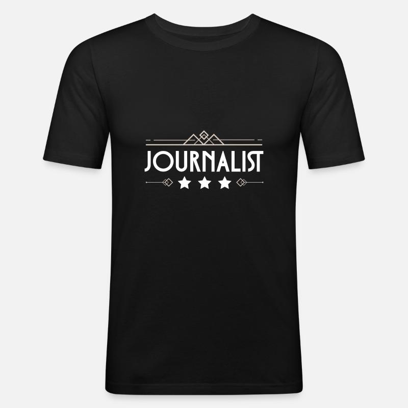 Journalist Beruf - Männer Slim Fit T-Shirt - Schwarz