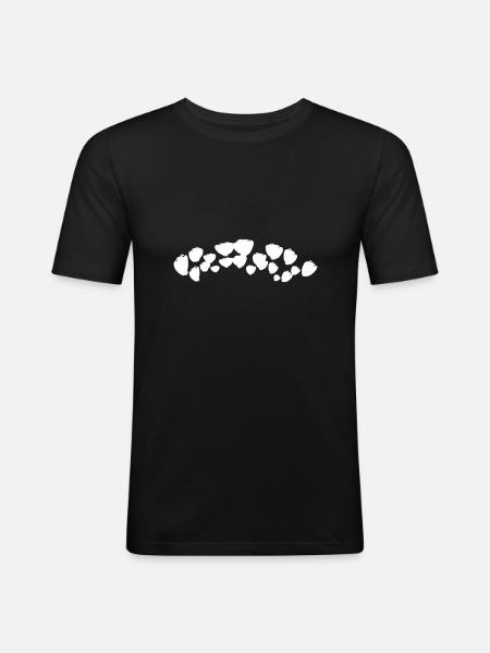 arc shape symbol - Men's Slim Fit T-Shirt - black