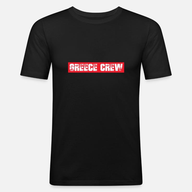 Greece Crew - Men's Slim Fit T-Shirt - black