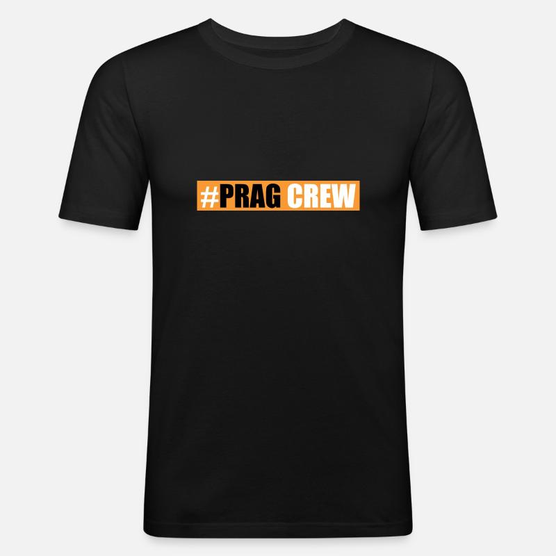 Prag Crew - Männer Slim Fit T-Shirt - Schwarz