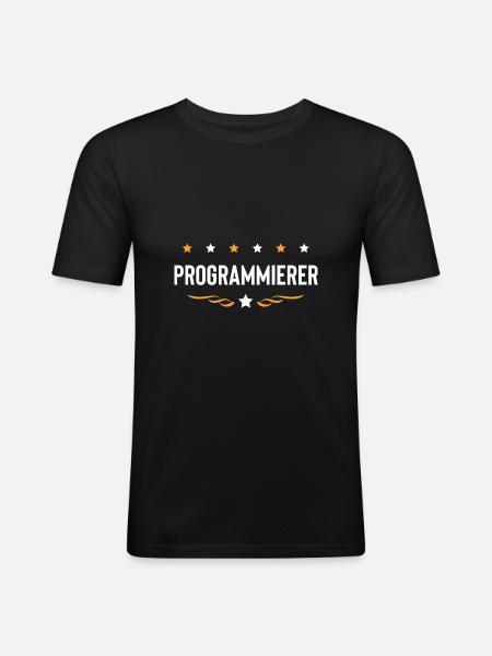 Programmierer Beruf - Männer Slim Fit T-Shirt - Schwarz