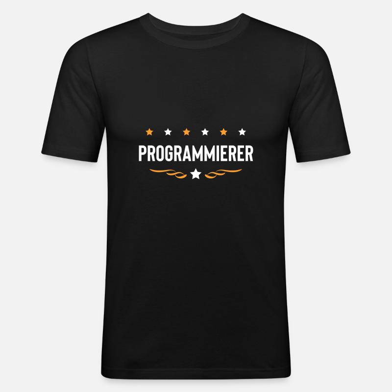 Programmierer Beruf - Männer Slim Fit T-Shirt - Schwarz