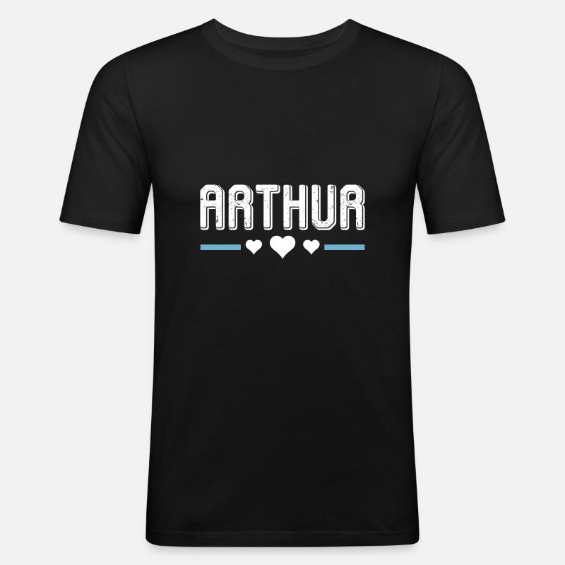 Arthur - Männer Slim Fit T-Shirt - Schwarz