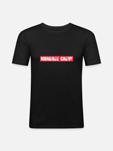 Nordsee Crew - Männer Slim Fit T-Shirt - Schwarz