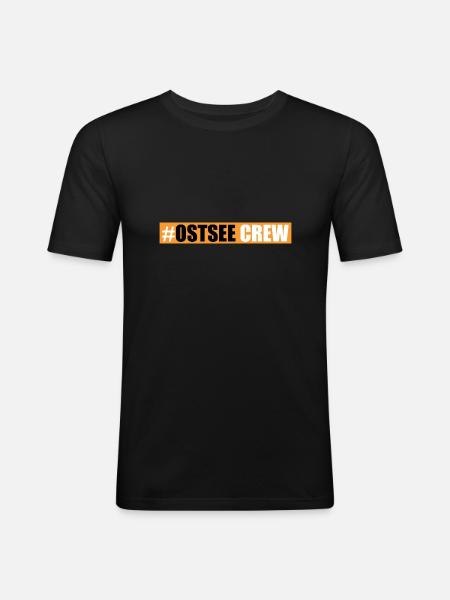 Ostsee Crew - Männer Slim Fit T-Shirt - Schwarz