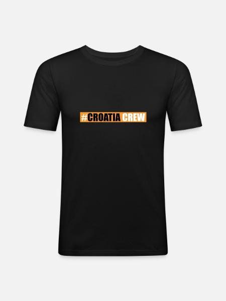 Croatia Crew - Men's Slim Fit T-Shirt - black