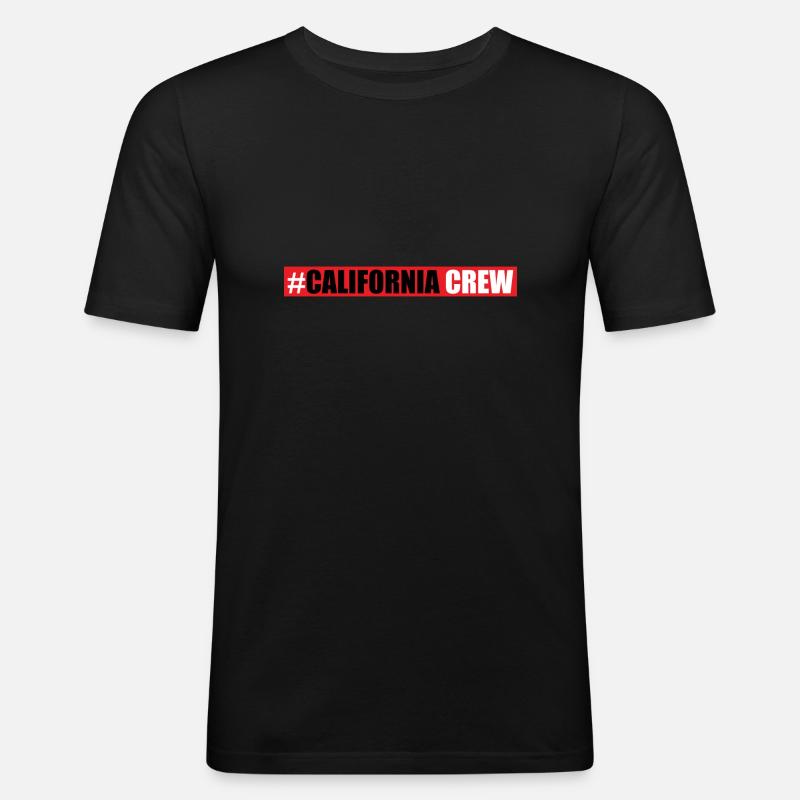 California Crew - Männer Slim Fit T-Shirt - Schwarz