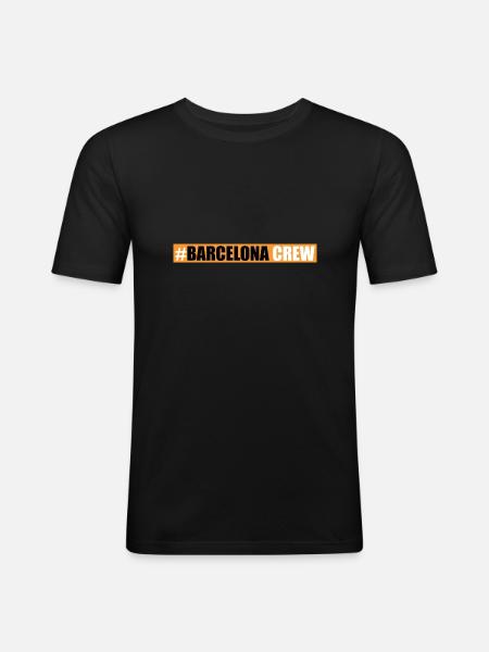 Équipage de Barcelone - T-shirt près du corps Homme - noir