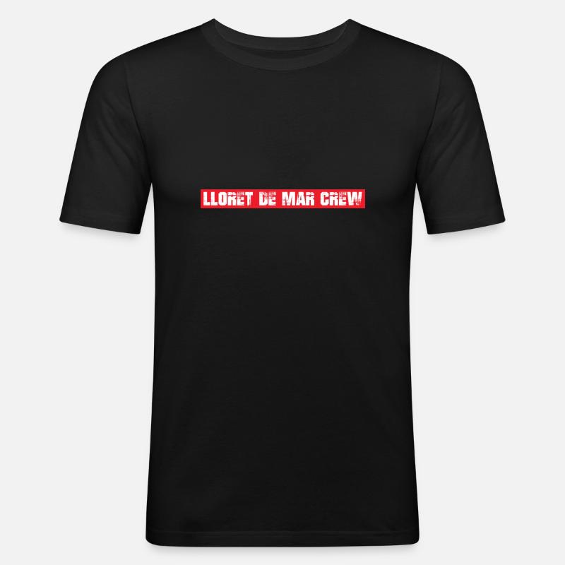 Lloret De Mar Crew - Männer Slim Fit T-Shirt - Schwarz