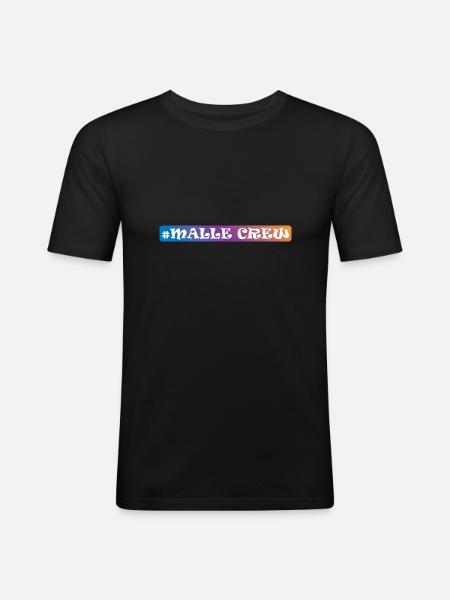 Malle Crew - Männer Slim Fit T-Shirt - Schwarz