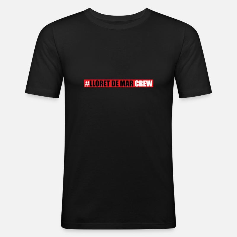 Lloret De Mar Crew - Männer Slim Fit T-Shirt - Schwarz