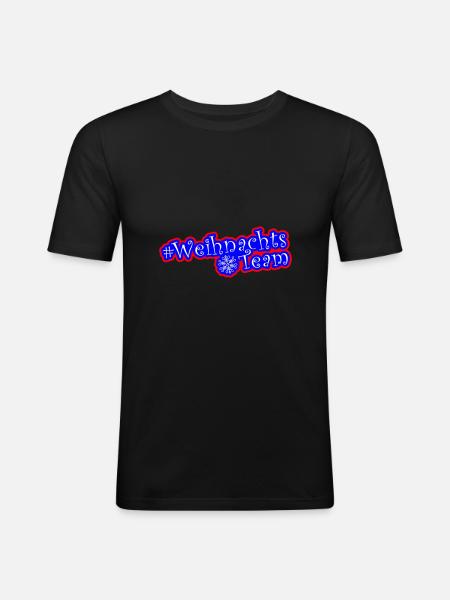 Weihnachts Team Weihnachtsfeier - Männer Slim Fit T-Shirt - Schwarz