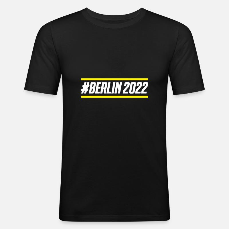 Berlin 2022 - Männer Slim Fit T-Shirt - Schwarz