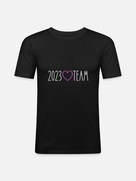 2023 Team Heart - Men's Slim Fit T-Shirt - black