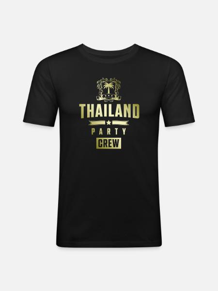 Thaïlande Party Crew - T-shirt près du corps Homme - noir
