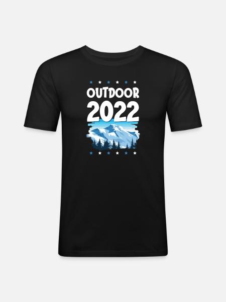 Outdoor 2022 - Männer Slim Fit T-Shirt - Schwarz