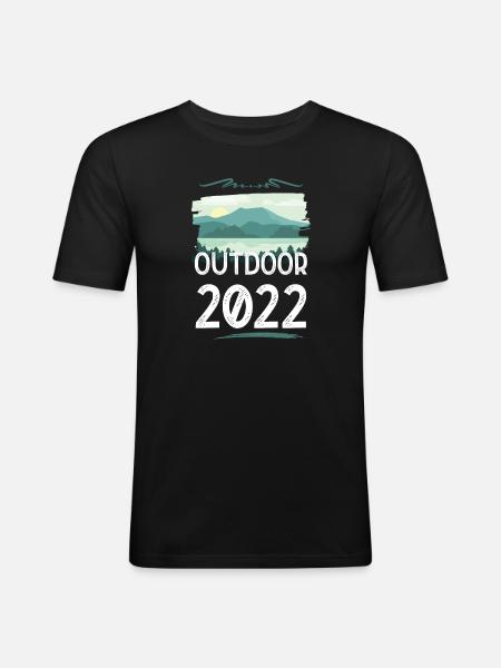Outdoor 2022 - Männer Slim Fit T-Shirt - Schwarz