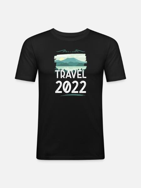 Travel 2022 - Men's Slim Fit T-Shirt - black