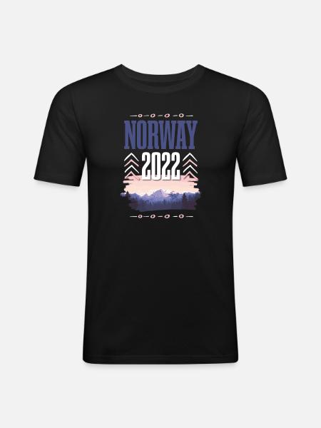 Norway 2022 - Men's Slim Fit T-Shirt - black