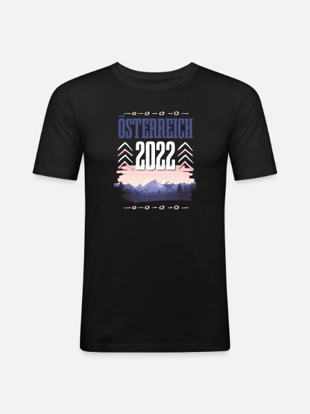 Austria 2022 - Men's Slim Fit T-Shirt - black