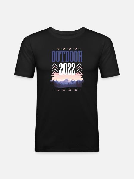 Outdoor 2022 - Männer Slim Fit T-Shirt - Schwarz