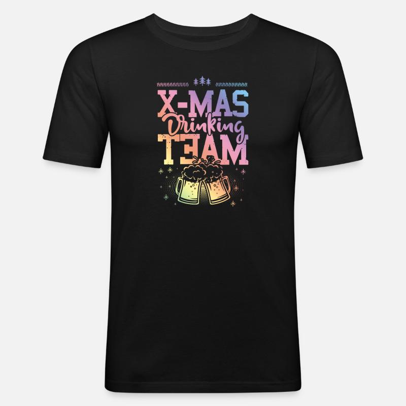 X-mas Drinking Team - Men's Slim Fit T-Shirt - black