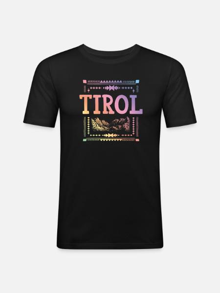 Tyrol Austria - Men's Slim Fit T-Shirt - black