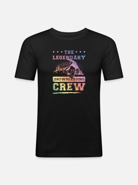 Legendary Snowboarding crew - Men's Slim Fit T-Shirt - black