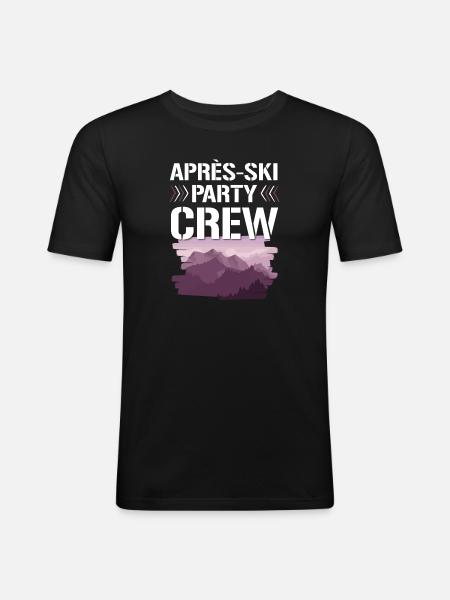 Apres SKi Party Crew - Men's Slim Fit T-Shirt - black