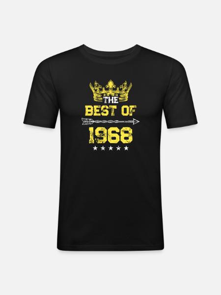 1968 best of birthday - Men's Slim Fit T-Shirt - black