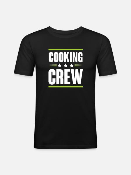 Équipe de cuisson - T-shirt près du corps Homme - noir