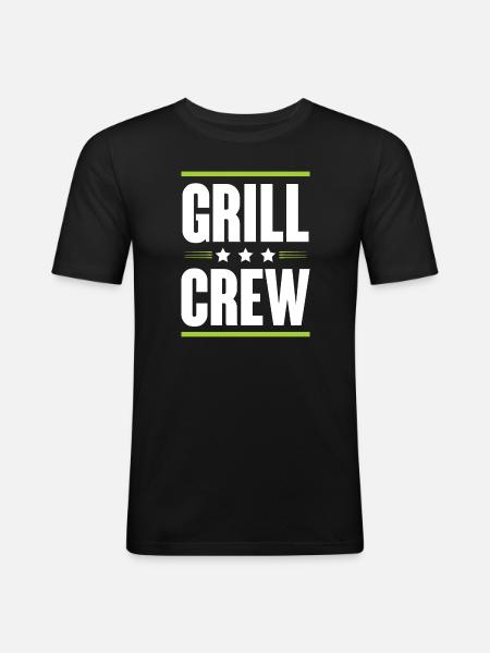 Grill Crew - Men's Slim Fit T-Shirt - black