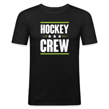 Équipe de hockey - T-shirt près du corps Homme - noir - Devant - Nik (191cm)