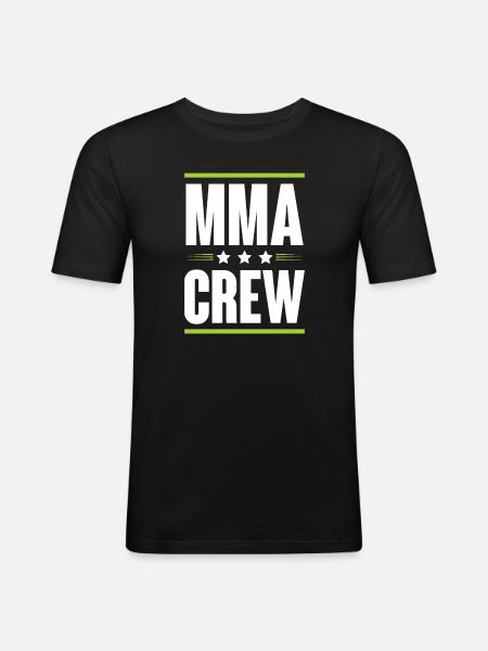 Équipage Mma - T-shirt près du corps Homme - noir