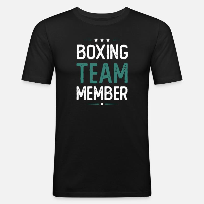 Boxing Team - Männer Slim Fit T-Shirt - Schwarz