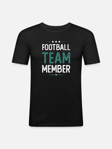 Football Team - Men's Slim Fit T-Shirt - black
