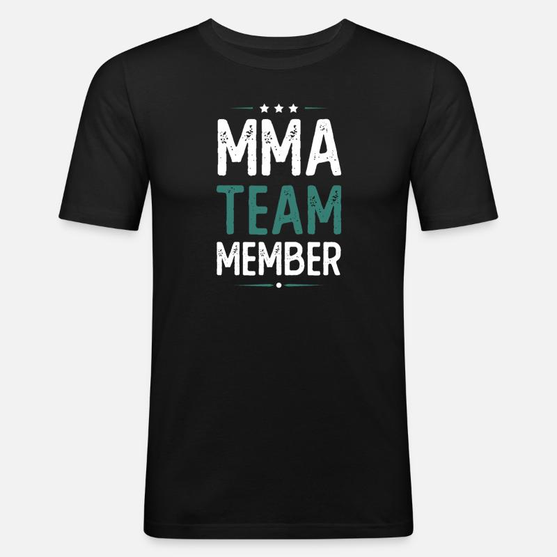 Mma Team - Männer Slim Fit T-Shirt - Schwarz
