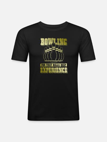 Bowling Experimen - Men's Slim Fit T-Shirt - black