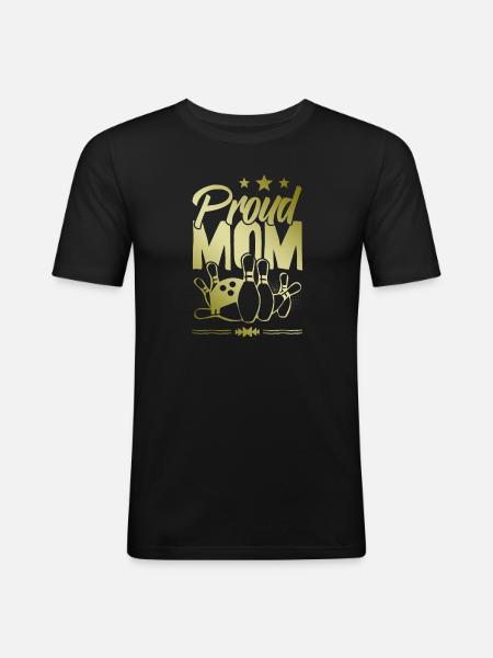 Bowling Mom - Men's Slim Fit T-Shirt - black