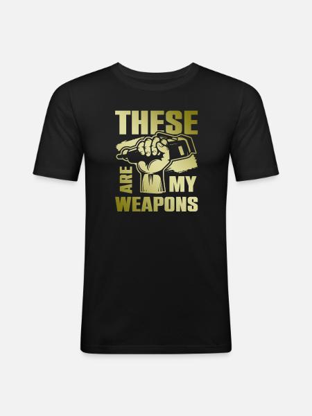 Barber weapons - Men's Slim Fit T-Shirt - black